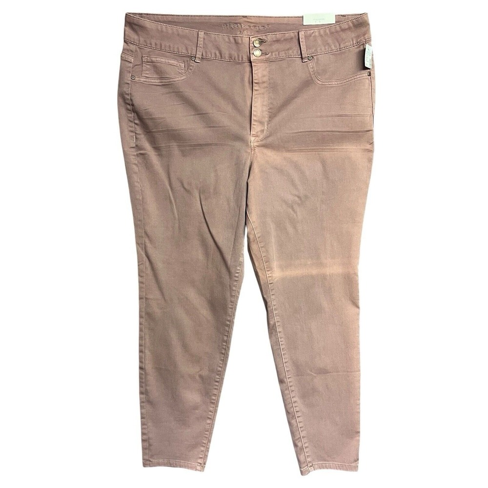 Maurices Jegging 24W Denim‎ Flex Pink High Rise Two Button Stretch Casual Plus